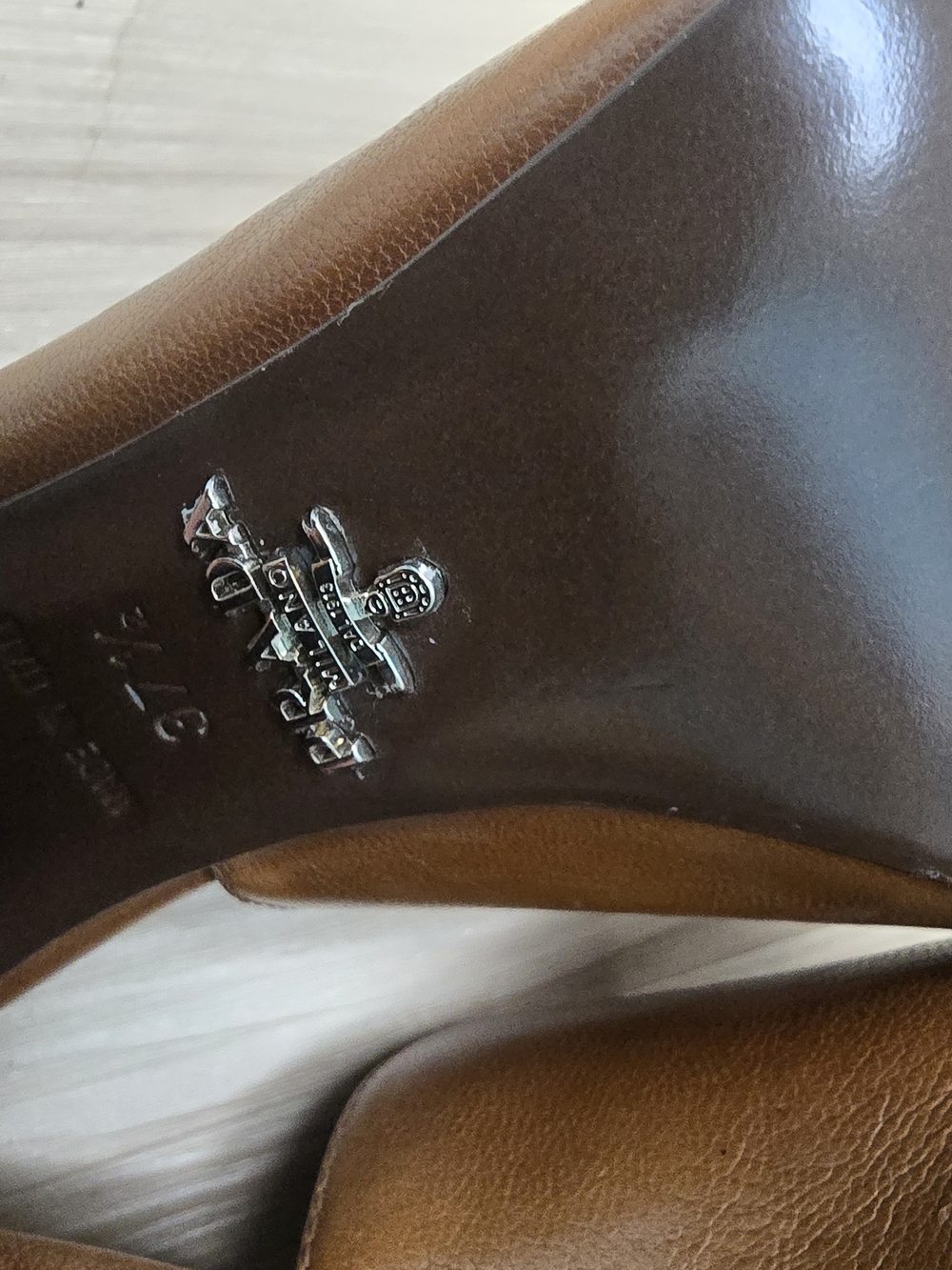 Prada Leather Mule Heels - Sz 37.5 - Picture 2 of 7